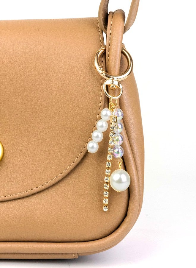 JIMYICLR Gold Beach Bag Keychain Starfish Pearl Seashell Purse Charms for Handbags Cute Bag Charm Accessories for Women - Image 2
